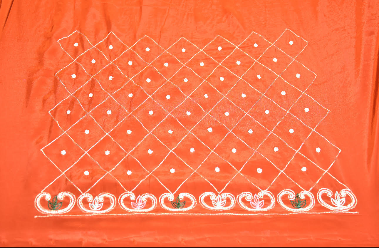 Rust-Orange Embroidered Designer Suit - Image 4