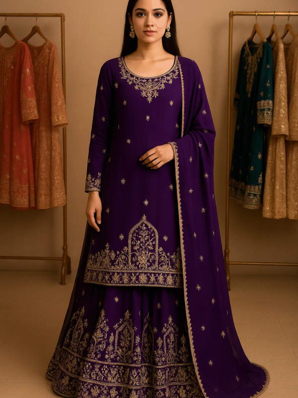 Royal Purple Colour Lehnga Set