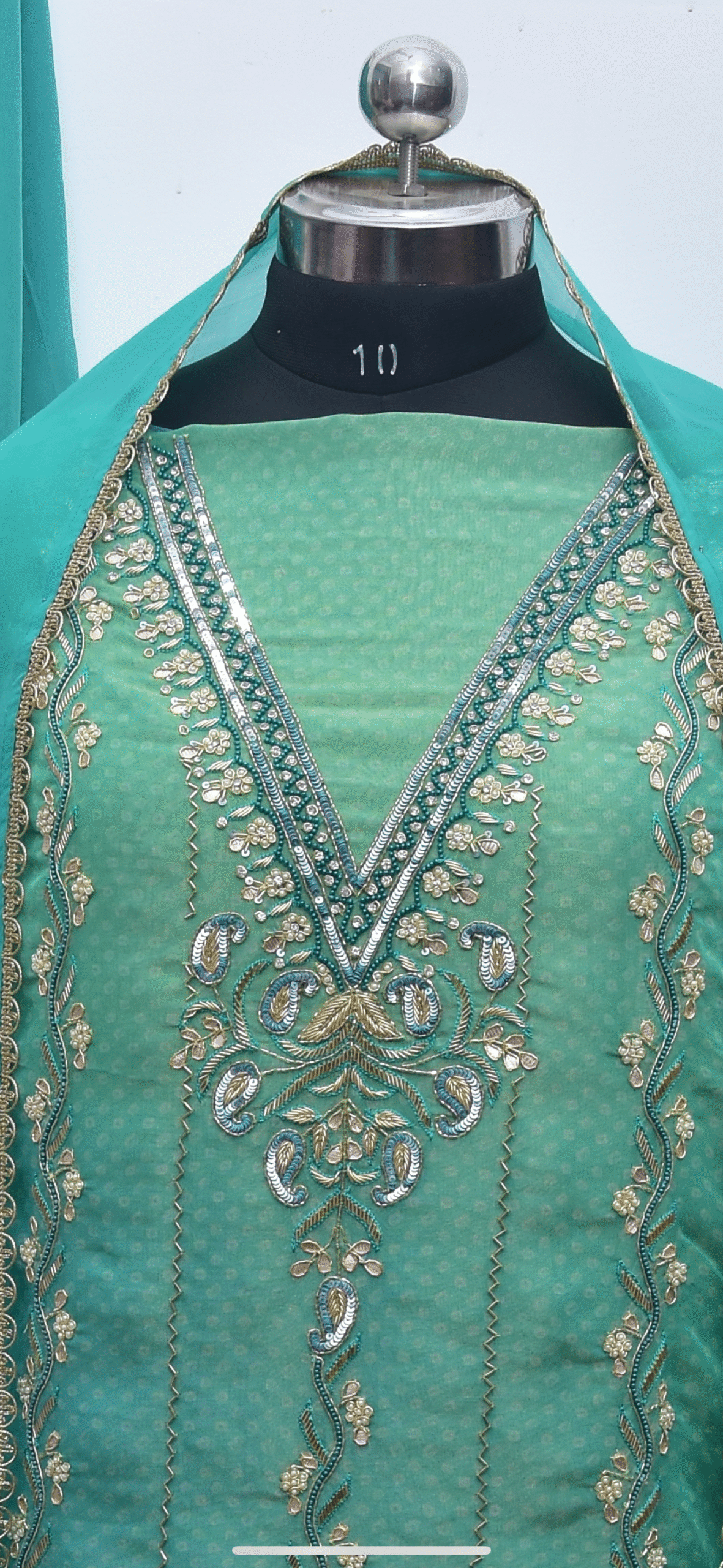 Beautiful Sea green Designer suit - Image 2