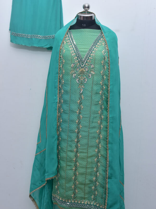 Beautiful Sea green Designer suit