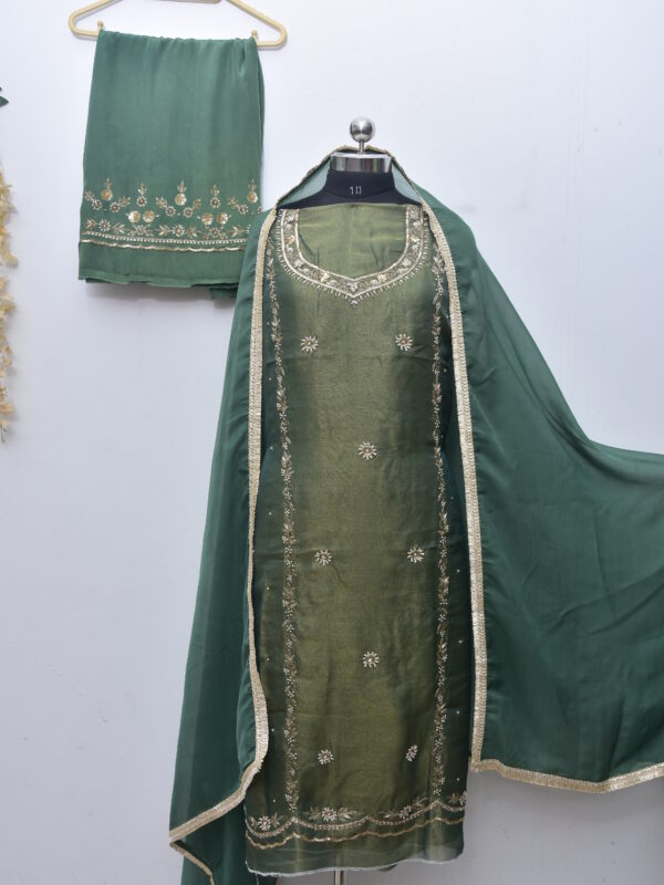 Beautiful Dark Green Designer Suit