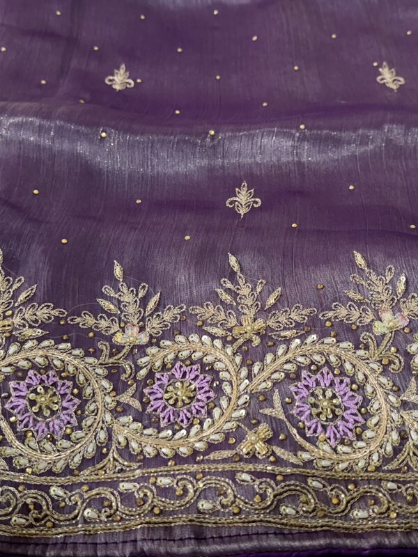 Teal Purple shimmer silk suit