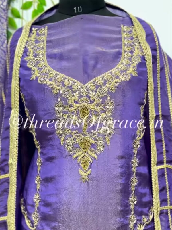 Royal purple ethnic handwork suit
